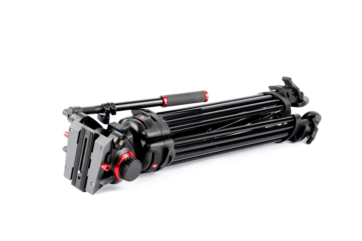 Testa Manfrotto 504HD e treppiede in alluminio a 2 stadi 546GB