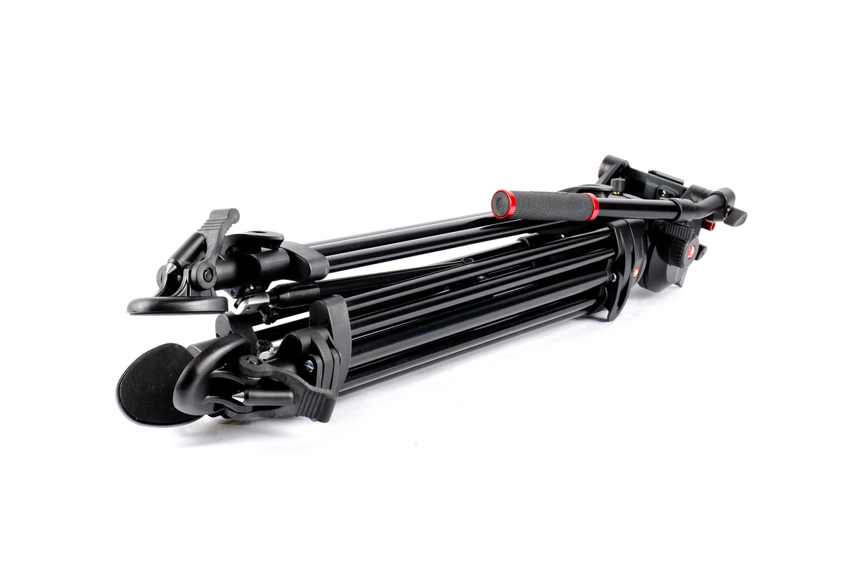 Testa Manfrotto 504HD e treppiede in alluminio a 2 stadi 546GB