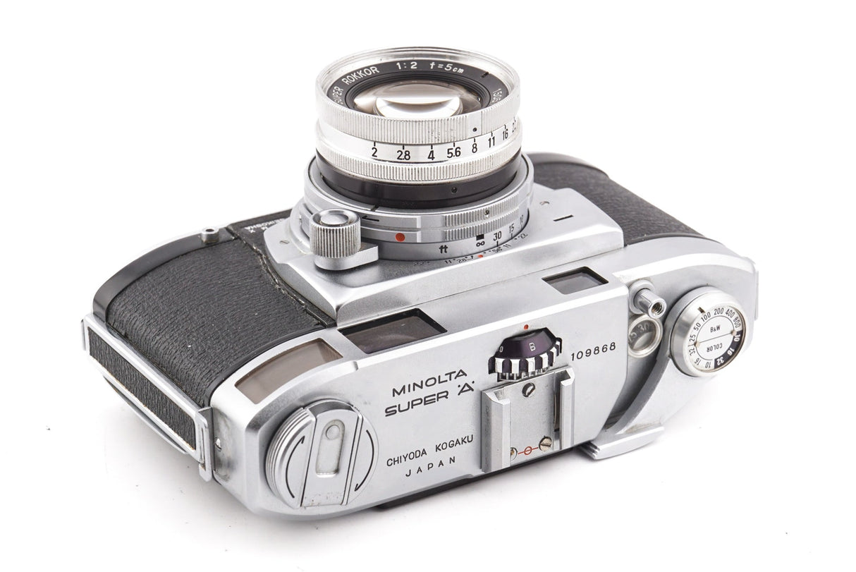 Minolta Super A + Minolta-metro + (Chiyoko) 5cm f2 Super Rokkor