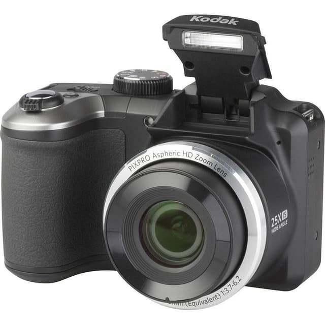 Fotocamera Bridge PixPro AZ251 - Nero + Obiettivo Kodak PixPro Aspheric HD Zoom 25X Grandangolo 24-600mm f/3.7-6.2 f/3.7-6.2