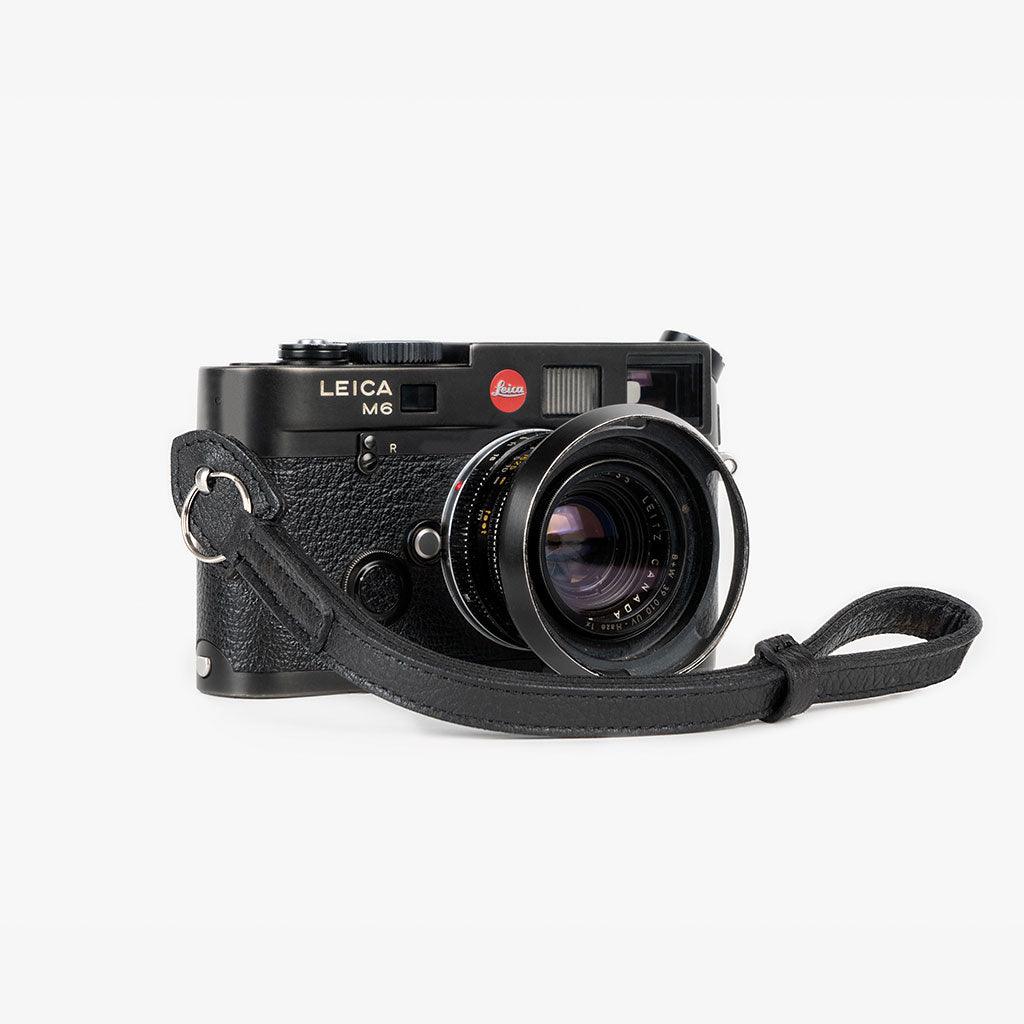 Roma #201 - Black Leather camera strap
