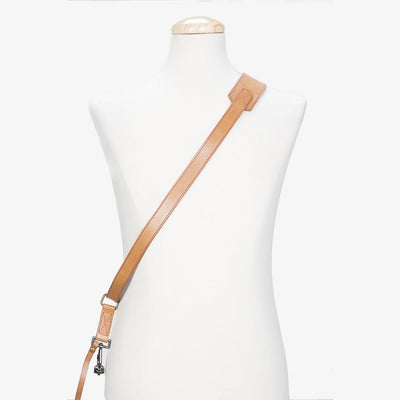 Tokyo #603 - Tanned & Red sling leather camera strap