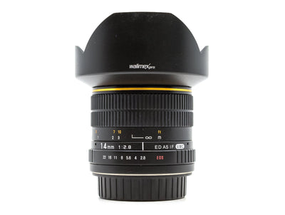 Walimex Pro 14mm f/2.8 ED AS IF UMC - Compatible con Canon EF