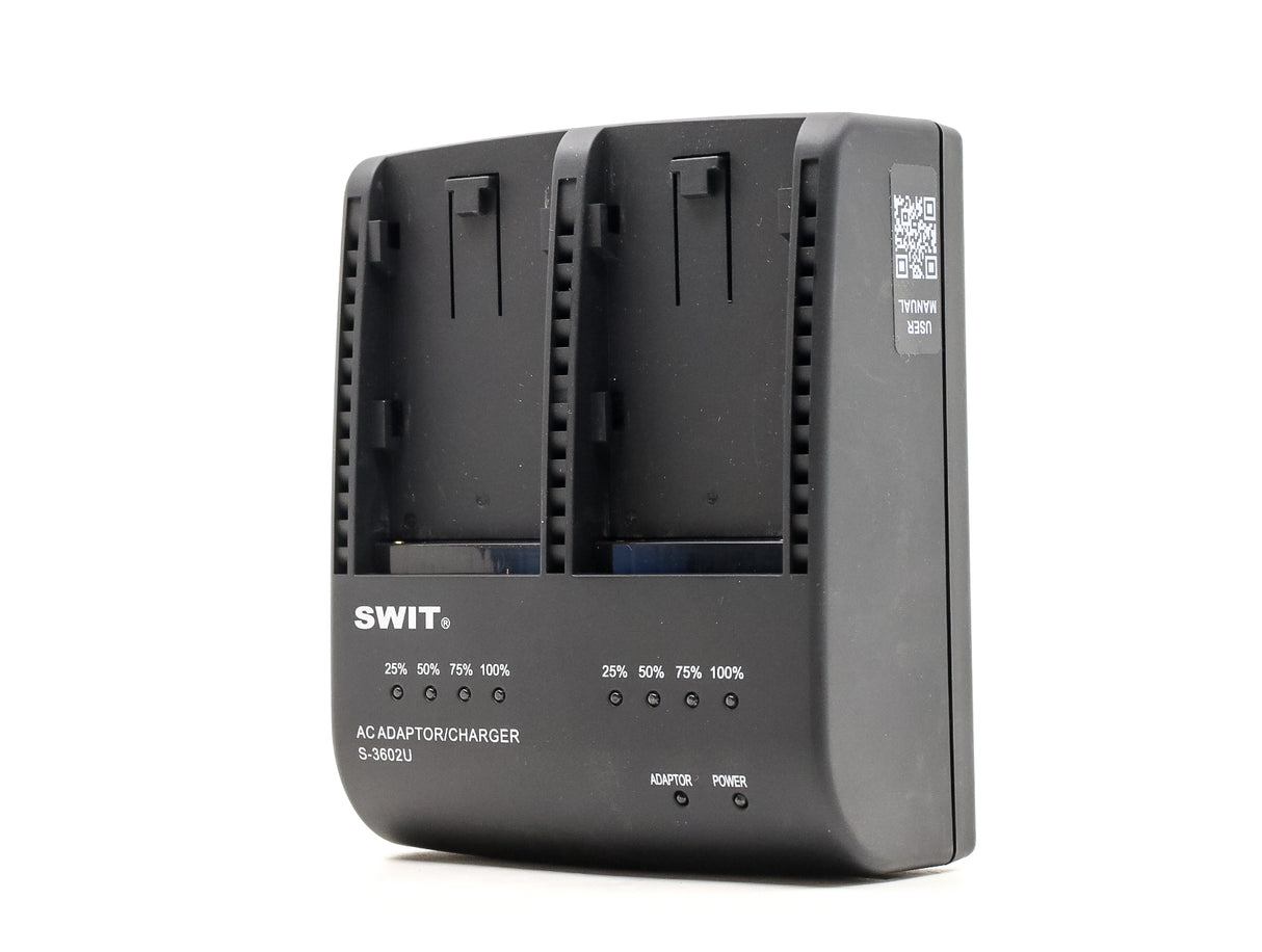 SWIT S-3602U Dual Charger/Adapter for Sony BP-U30/U60 Batteries