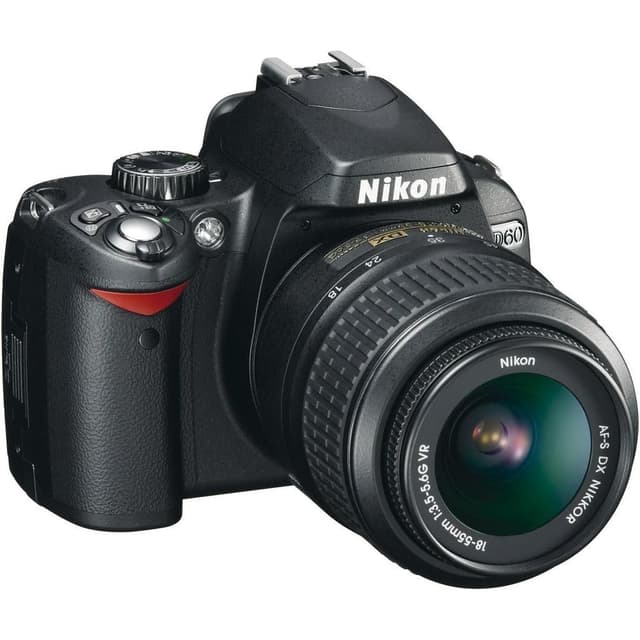 D60 SLR - Nero Nikon AF-S DX Nikkor 18-55 mm f/3.5-6.5 VR f/3.5-5.6  · immagine principale
