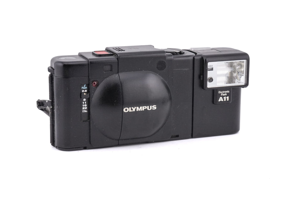 Olympus XA + A11 Electronic Flash Certified Passed