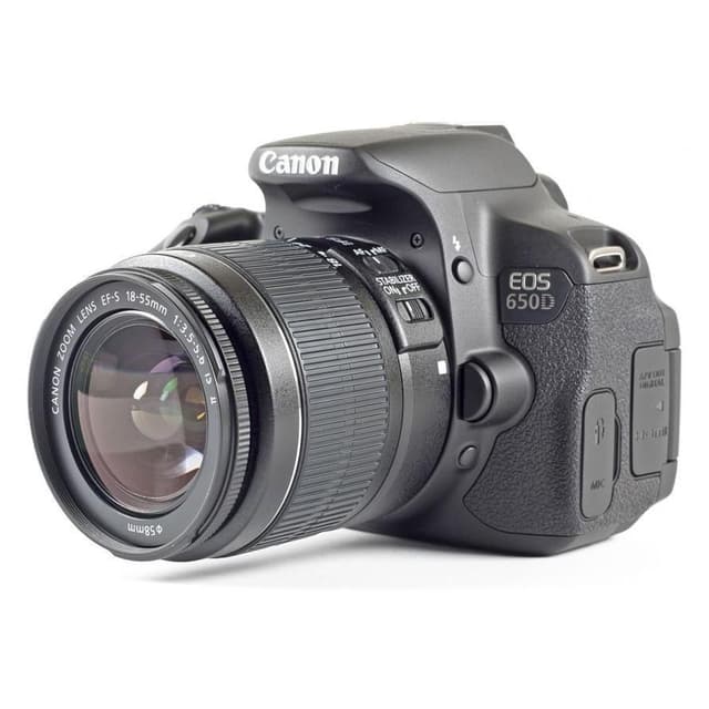 EOS 650D Spiegelreflexkamera – Schwarz + Canon Zoom-Objektiv EF-S 18-55 mm f/3.5-5.6 IS STM · Hauptbild