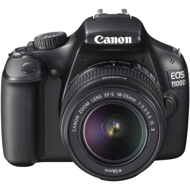 EOS 1100D SLR - Schwarz + Canon EF-S 18-55mm f/3.5-5.6 IS II Objektiv · Hauptbild