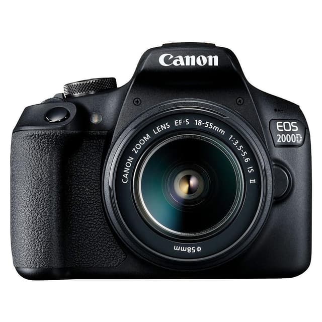 Canon EOS 2000D SLR - Schwarz + Canon EF-S 18-55mm f/4-5.6 IS STM Objektiv · Hauptbild