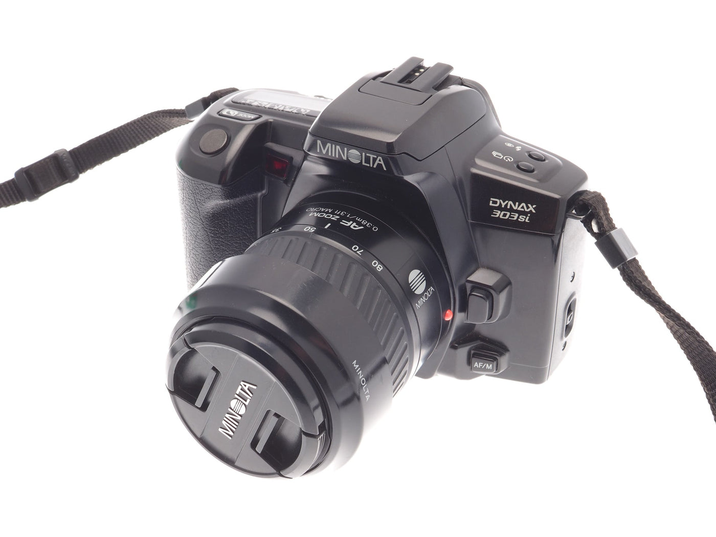 Minolta Dynax 303Si + 35-80mm f4-5.6 AF Zoom + Gegenlichtblende für A 35-80mm f4-5.6 · Hauptbild