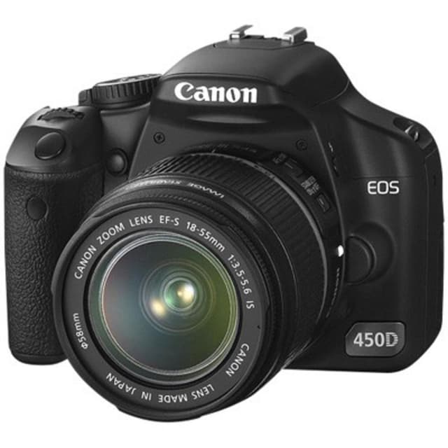 EOS 450D SLR - Nero + Canon Canon EF-S 18-55mm f/3.5-5.6 IS II f/3.5-5.6  · immagine principale