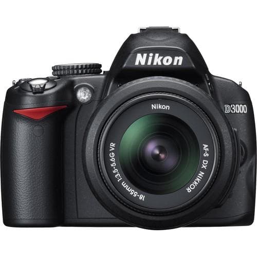 SLR D3000 - Nero + Nikon Nikon AF-S DX Nikkor 18-55mm f/3.5-5.6G VR f/3.5-5.6  · immagine principale