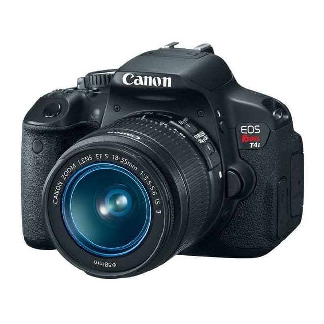 EOS Rebel T4I SLR - Black + Canon EF-S 18-55mm f/3.5-5.6 IS II f/3.5-5.6  · main image