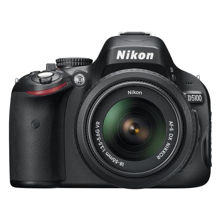 SLR D5100 - Schwarz + Nikon DX AF-S 55-200mm f/4-5.6G ED VR f/4-5.6 · Hauptbild