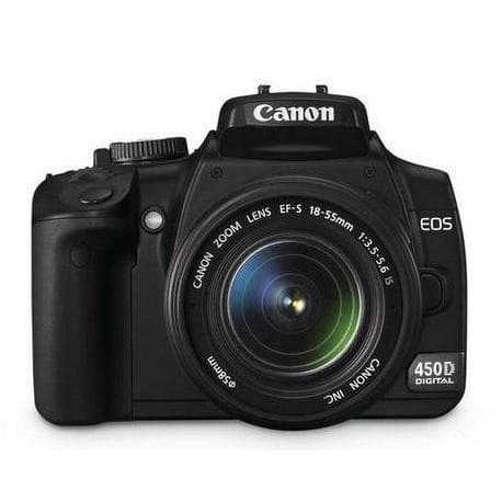 EOS 450D SLR - Black + Canon Canon Zoom Lens EF-S 18-55mm f/3.5-5.6 IS f/3.5-5.6  · main image