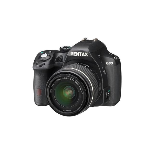 Pentax K50 - Schwarz + 18-55mm f/3.5-5.6 WR Objektiv · Hauptbild