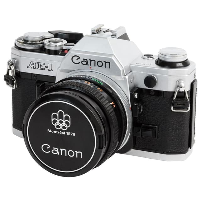 Canon AE-1 SLR – Schwarz/Grau + Canon FD 50mm f/1.8 · Hauptbild
