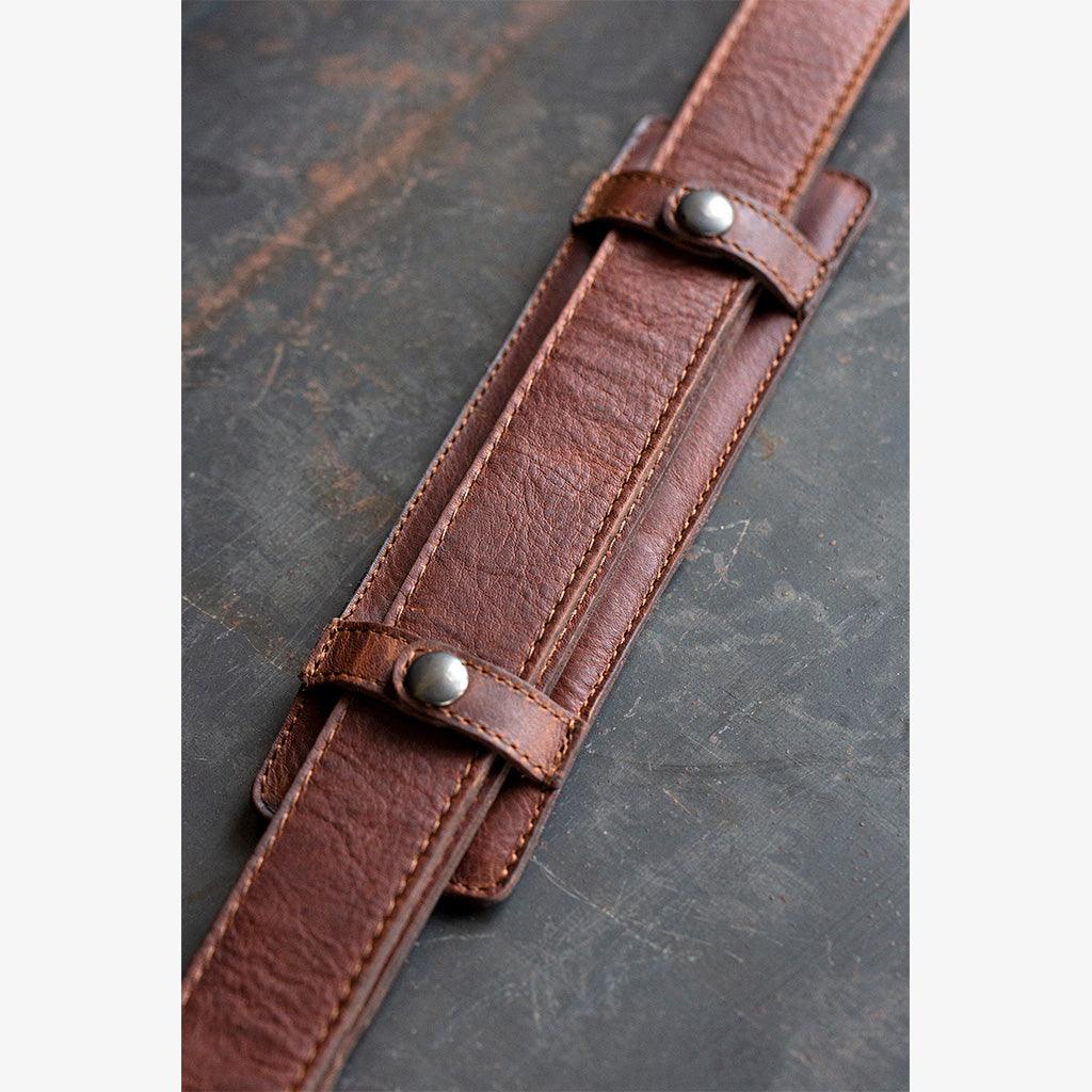 Roma Cognac Leather Camera Bag