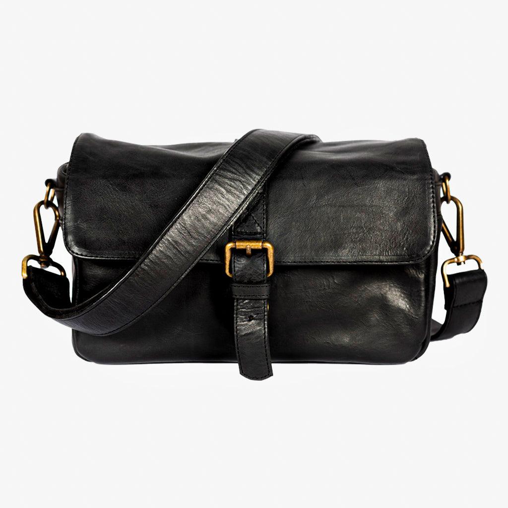 París Black Leather Camera Bag · immagine principale