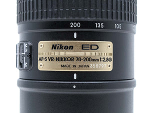 Nikon AF-S Nikkor 70-200mm f/2.8G IF-ED VR