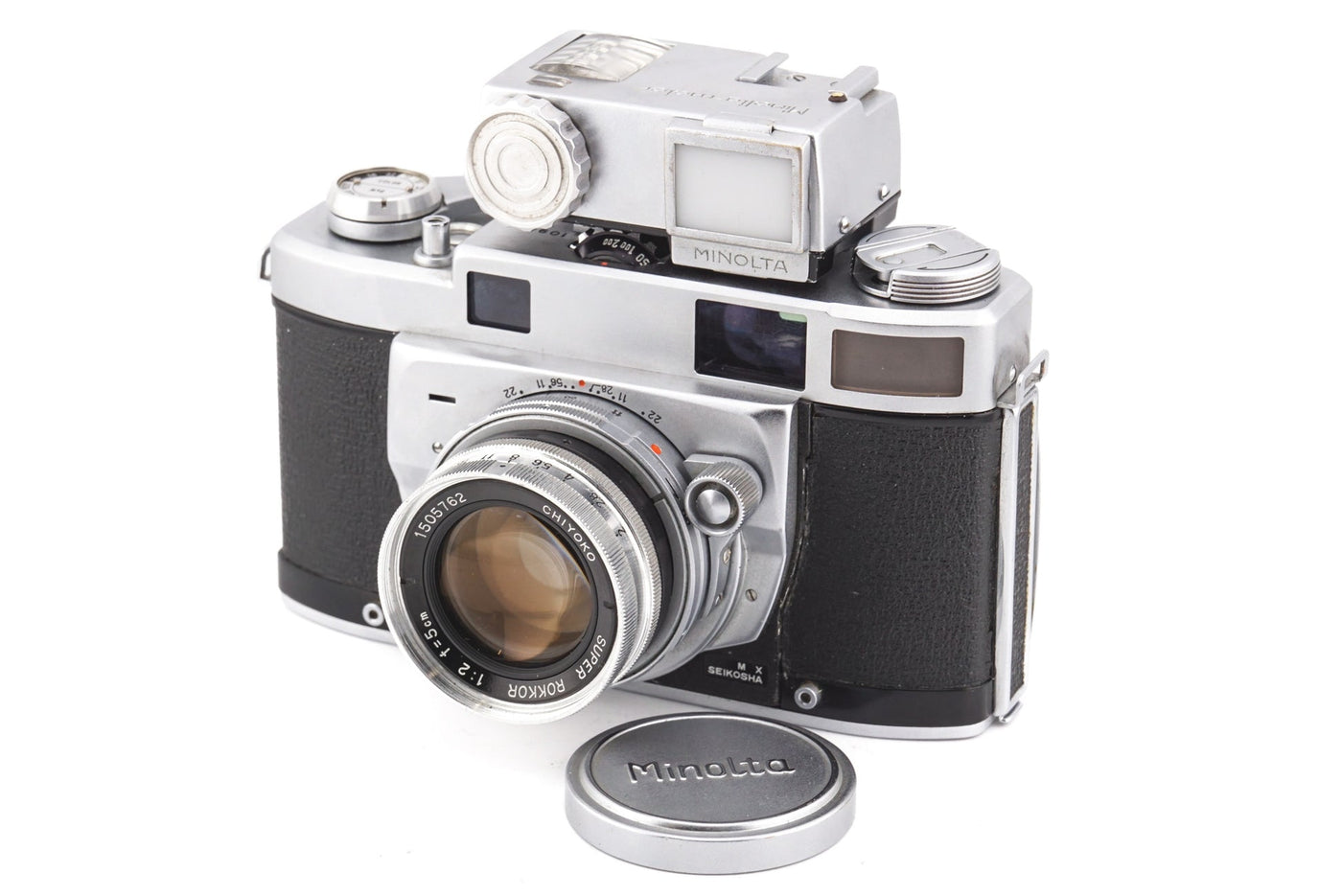 Minolta Super A + Minolta-metro + (Chiyoko) 5cm f2 Super Rokkor · immagine principale