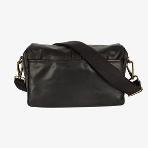 París Black Waxed Canvas Camera Bag