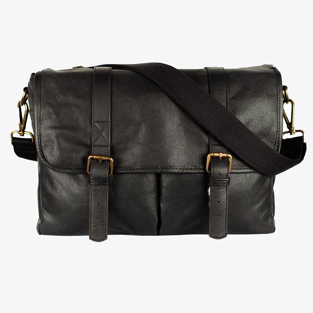 Roma Black Waxed Canvas Camera Bag · immagine principale