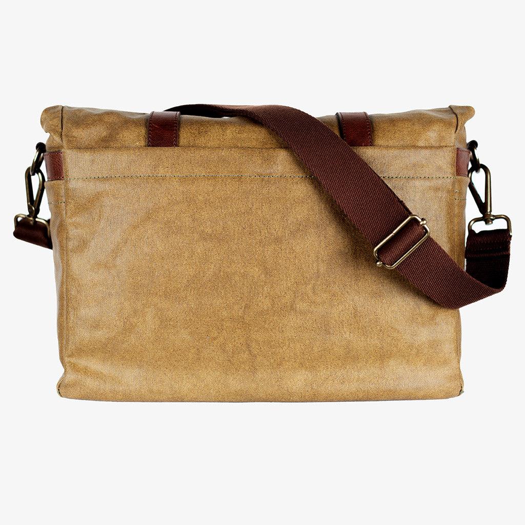 Roma Olive Green Waxed Canvas Camera Bag