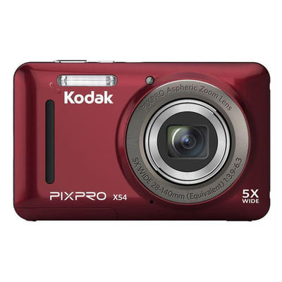 PIXPRO X54 Kompaktkamera - Rot + Kodak PIXPRO Asphärisches Zoom 28-140 mm f/3.9-6.3