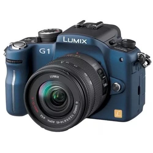 Lumix DMC-G1 – Blau + Panasonic Lumix G Vario 14-42 mm f/3,5-5,6 ASPH Mega OIS f/3,5-5,6 · Hauptbild