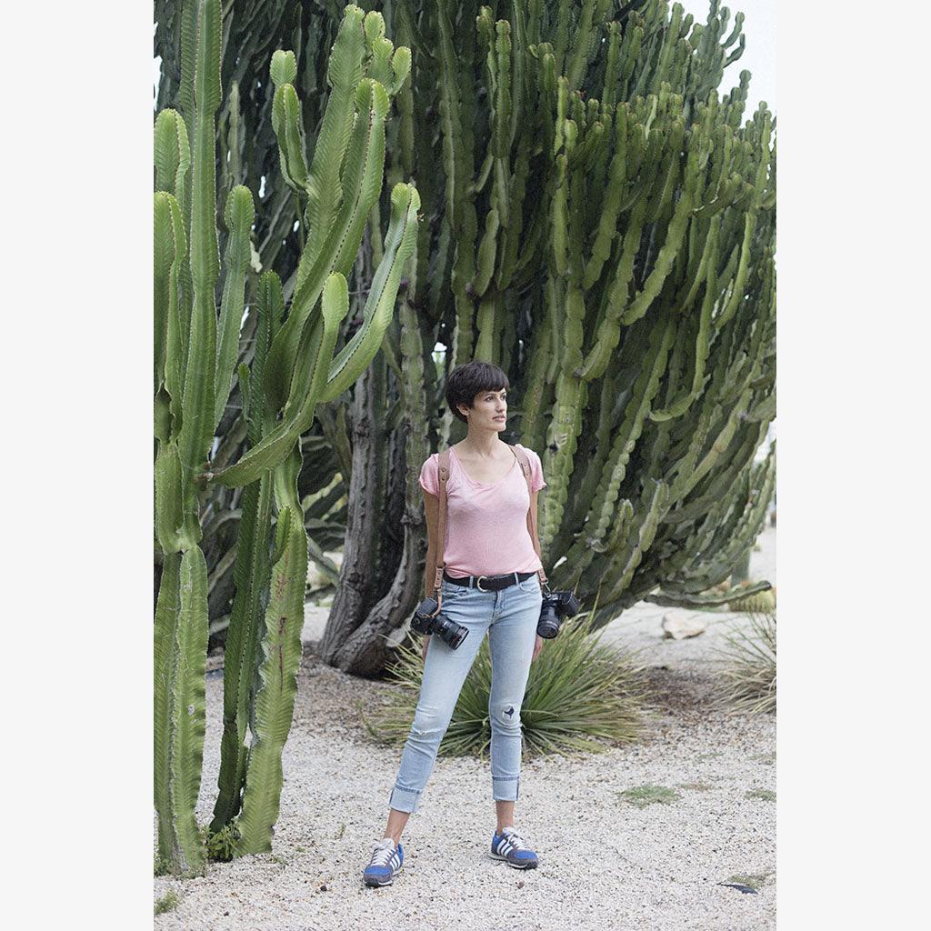 Berlin #703 - Tanned dual leather camera strap