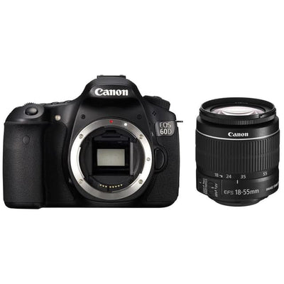 EOS 60D SLR - Black + Canon Zoom Lens EF-S 18-55mm f/3.5-5.6 IS II f/3.5-5.6 