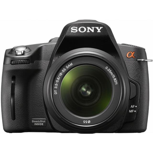 Sony Alpha DSLR-A390 - Schwarz + Sony DT 18-55mm f/3.5-5.6 SAM Objektiv · Hauptbild