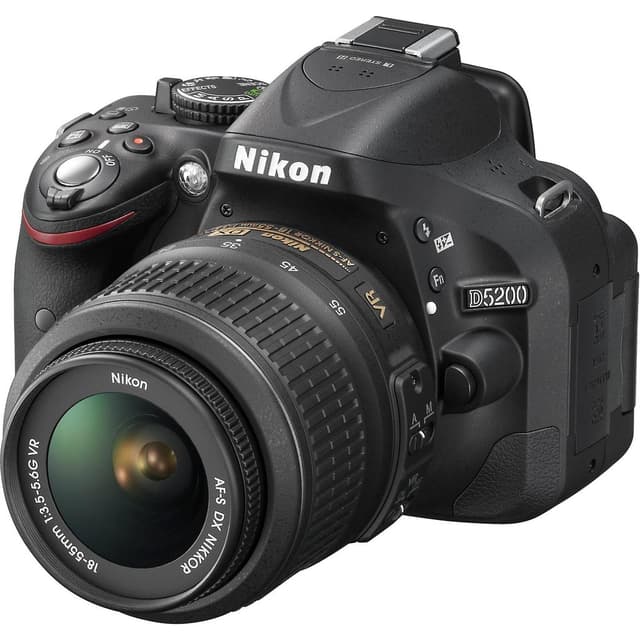 SLR D5200 - Black + Nikon AF-S DX Nikkor 18-55mm f/3.5-5.6G ED VR f/3.5-5.6