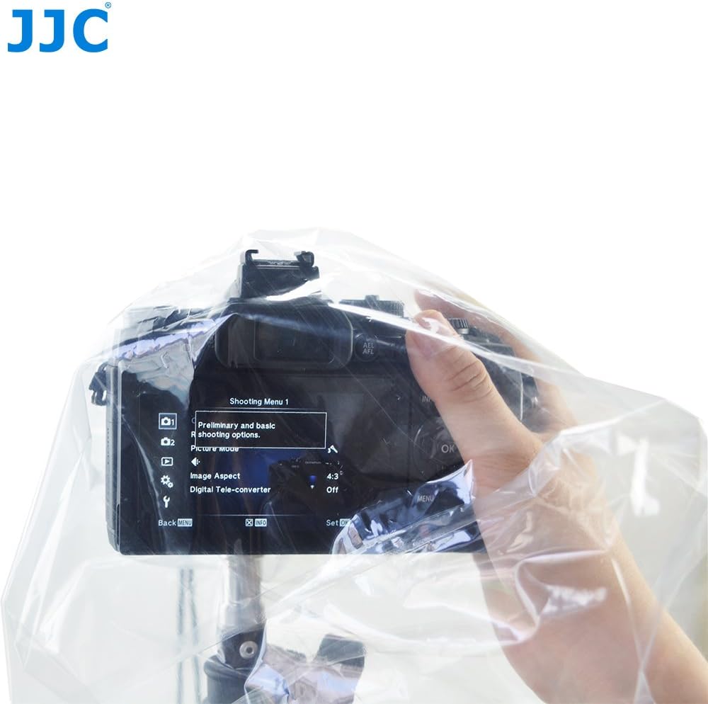 JJC Protezione antipioggia per fotocamere DSLR con obiettivo Prime e fotocamere Mirrorless con obiettivi fino a 11" (28 cm) di lunghezza e 7" (17 cm) di larghezza