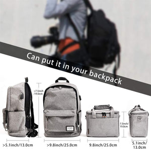 FOSOTO Digital SLR DSLR SLR Borsa per fotocamera Borsa a tracolla impermeabile anti-shock per 1 fotocamera, 1 o 2 obiettivi e accessori fotografici per Canon 700D 1200D 600D, Nikon Sony a7 II a6400, Panasonic